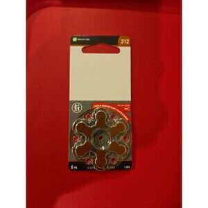 NEW 6-pack 312 1.45V Zinc Air GN Resound Hearing Aid Batteries Expire 03 2029